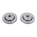 PowerStop Evolution Drilled Slotted Rotors Pair Rear For Jeep GrCherokee