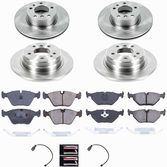 PowerStop OE Stock Replacement Low-Dust Ceramic Brake Pad and Rotor Kit