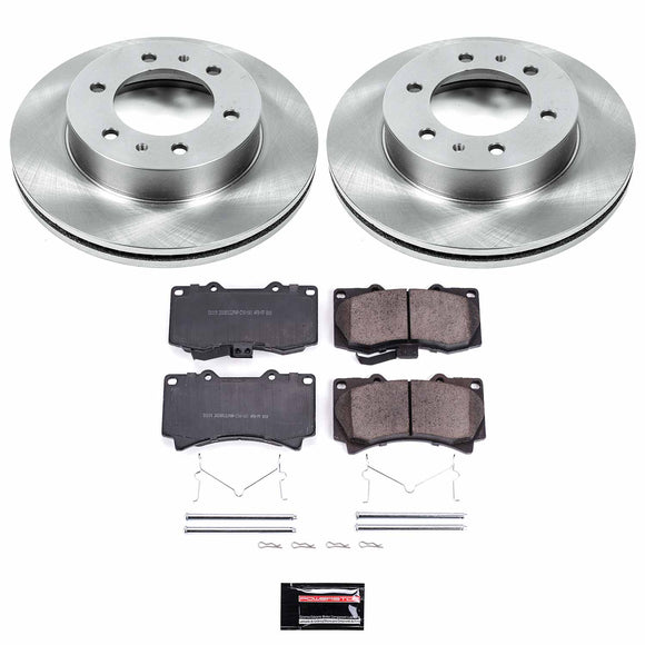 PowerStop OE Stock Replacement Low-Dust Ceramic Brake Pad and Rotor Kit