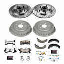 PowerStop Z36 Ceramic Brake Pads with Drilled Slotted Rotors and Drum Shoe Kit
