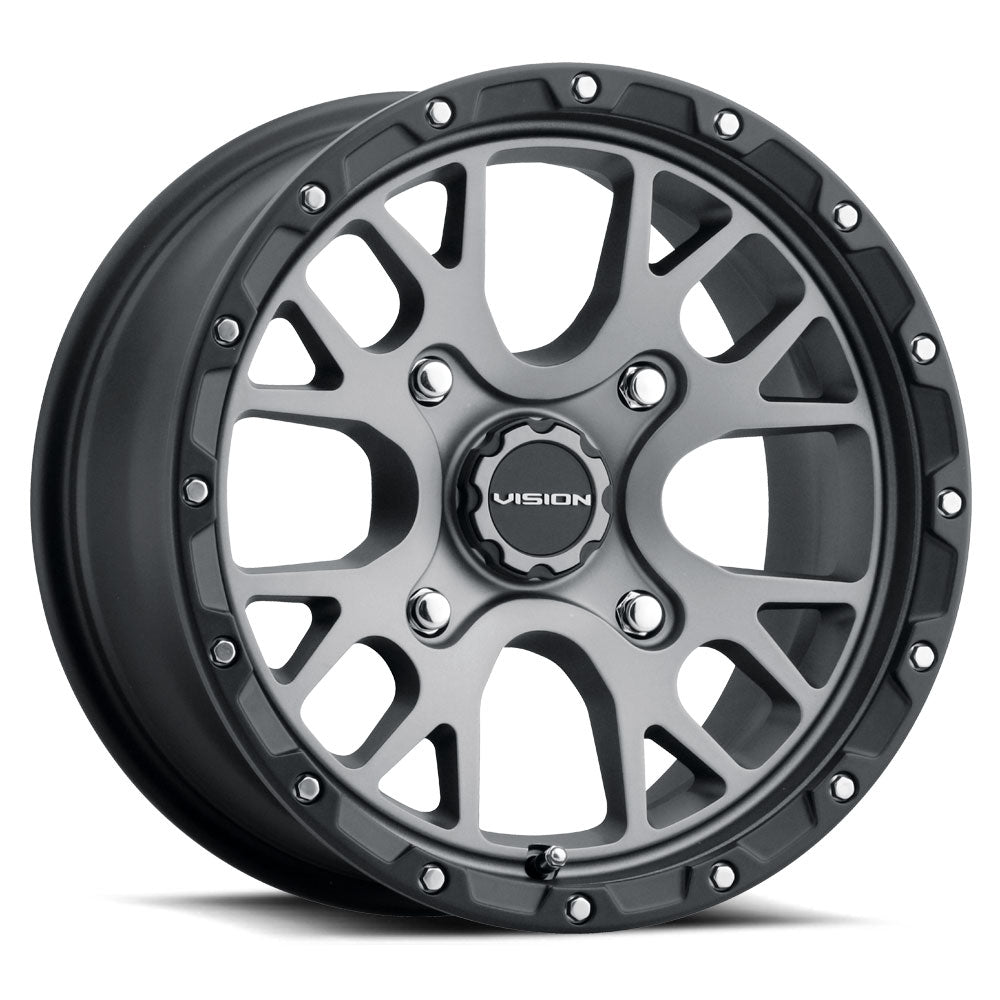 14x7 Vision 545 Rocker Satin Grey 4x110 ET38 Wheel Rim - 0