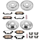 PowerStop Z36 Carbon-Fiber Ceramic Brake Pad with Drilled and Slotted Rotor Kit