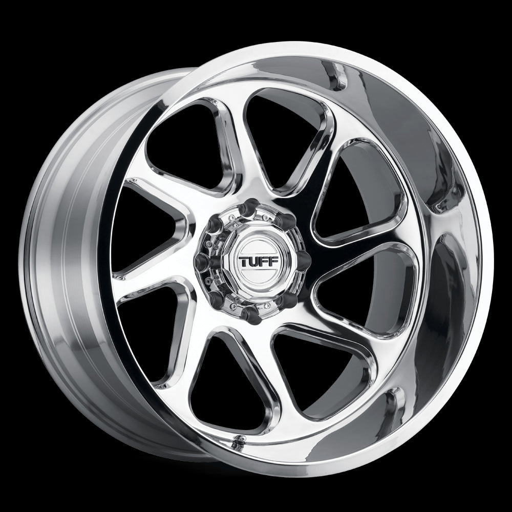 24X14 Tuff T2B Chrome - Directional 8X170 ET-72 wheel/rim