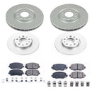 PowerStop Genuine Geomet Coated Rotor and Low-Dust Ceramic Brake Pad Kit