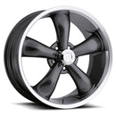 18x9.5 Vision 142 Legend 5/6 Gun Metal Machined Lip Wheel 5x120.65 ET0 CB83