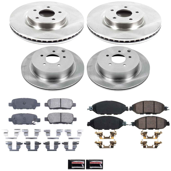 PowerStop OE Stock Replacement Low-Dust Ceramic Brake Pad and Rotor Kit