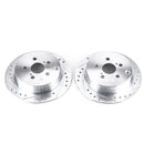 PowerStop Evolution Drilled Slotted Rotors Pair Rear For Toyota Celica