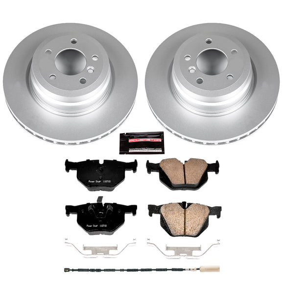 PowerStop Genuine Geomet Coated Rotor and Carbon-Fiber Ceramic Brake Pad Kit