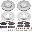 PowerStop Genuine Geomet Coated Rotor and Low-Dust Ceramic Brake Pad Kit