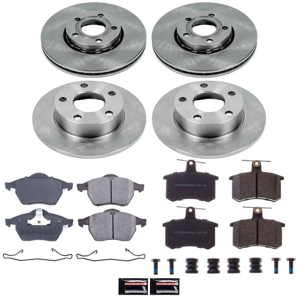 PowerStop OE Stock Replacement Low-Dust Ceramic Brake Pad and Rotor Kit