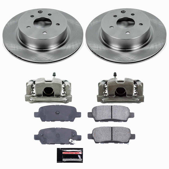PowerStop OE Stock Replacement Low-Dust Ceramic Brake Pad, Rotor and Caliper Kit