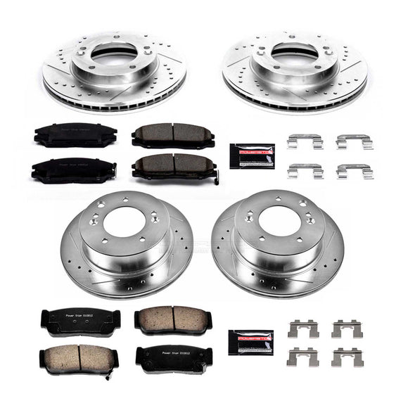 PowerStop Z23 Daily Driver Carbon-Fiber Ceramic Brake Pad and Drilled & Slotted