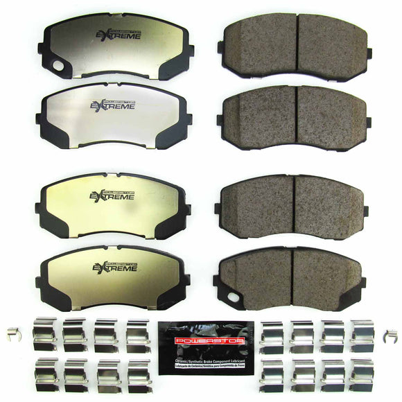 PowerStop Z36 Truck And Tow Carbon-Fiber Ceramic Brake Pads With Hardware