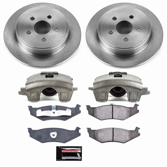 PowerStop OE Stock Replacement Low-Dust Ceramic Brake Pad, Rotor and Caliper Kit