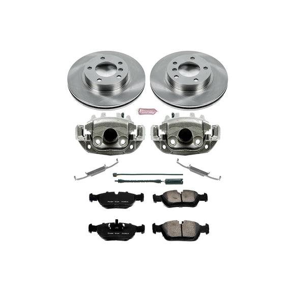 PowerStop OE Stock Replacement Low-Dust Ceramic Brake Pad, Rotor and Caliper Kit