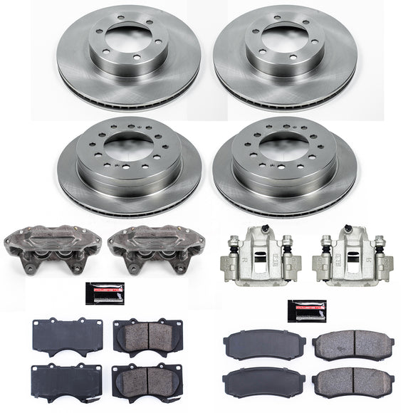 PowerStop OE Stock Replacement Low-Dust Ceramic Brake Pad, Rotor and Caliper Kit