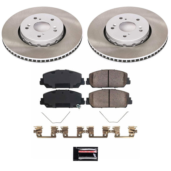 PowerStop Semi-Coated Rotor and Low-Dust Ceramic Brake Pad Kit