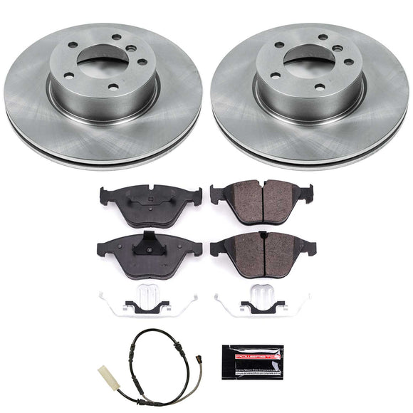 PowerStop OE Stock Replacement Low-Dust Ceramic Brake Pad and Rotor Kit