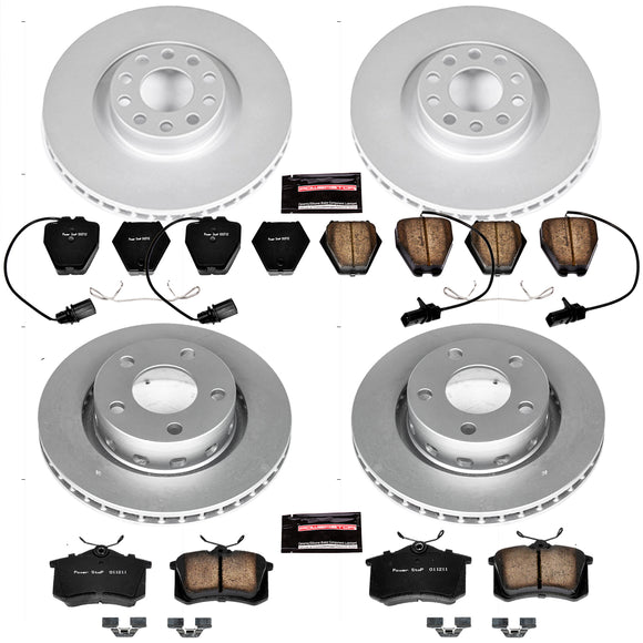 PowerStop Genuine Geomet Coated Rotor and Carbon-Fiber Ceramic Brake Pad Kit