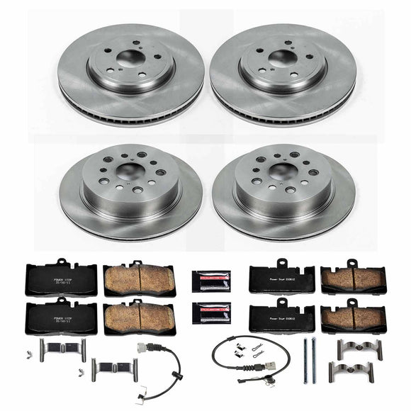 PowerStop OE Stock Replacement Low-Dust Ceramic Brake Pad and Rotor Kit