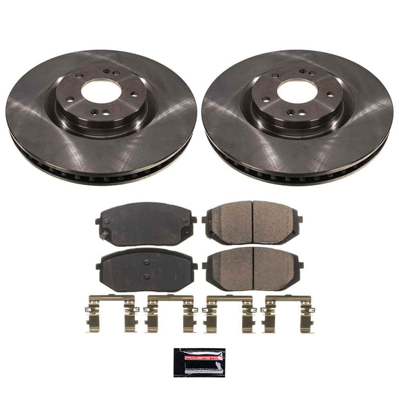 PowerStop OE Stock Replacement Low-Dust Ceramic Brake Pad and Rotor Kit
