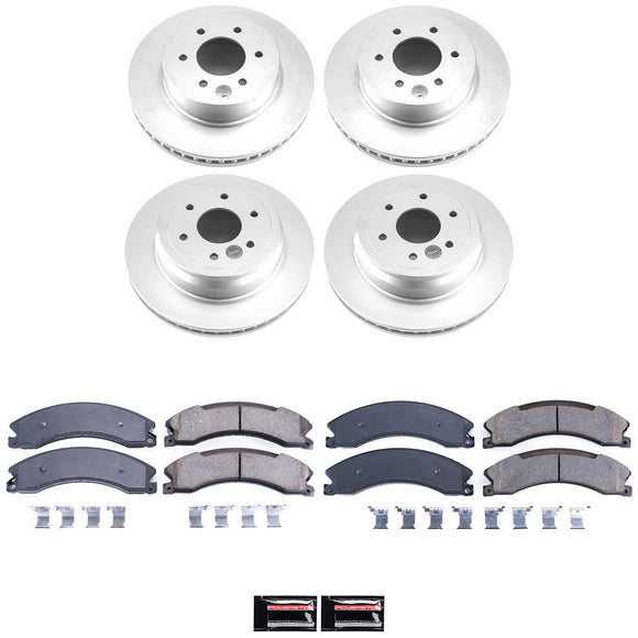 PowerStop Genuine Geomet Coated Rotor and Low-Dust Ceramic Brake Pad Kit