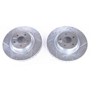 PowerStop Evolution Drilled Slotted Rotors Pair Front For Tesla S
