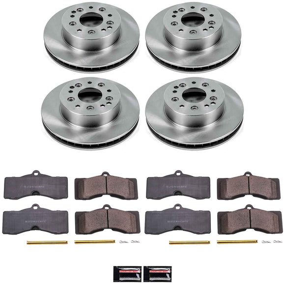 PowerStop OE Stock Replacement Low-Dust Ceramic Brake Pad and Rotor Kit