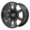 20X10 Moto Metal MO804 SPIDER Gloss Black Milled 8X165.1 ET-18 wheel/rim-3