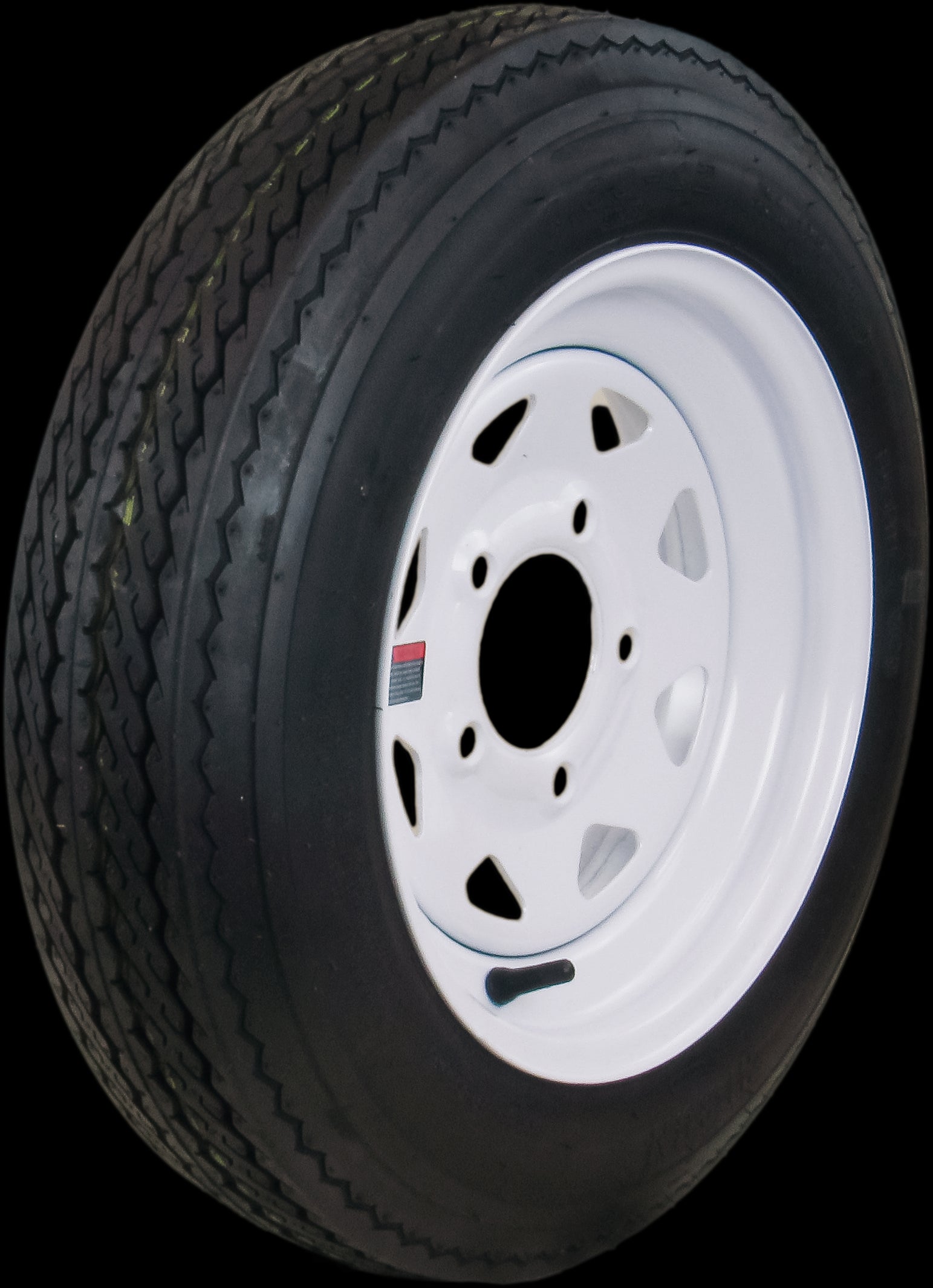 4.80x12 6 Ply Tire Mounted on 12x4 5-4.5 White Spoke Wheel - 0