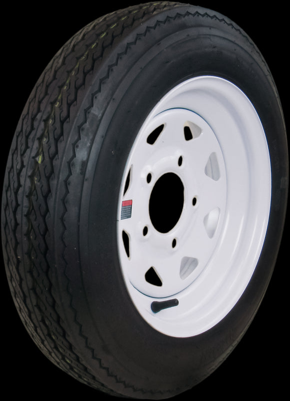 4.80x12 6 Ply Tire Mounted on 12x4 5-4.5 White Spoke Wheel