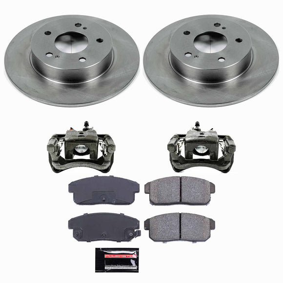 PowerStop OE Stock Replacement Low-Dust Ceramic Brake Pad, Rotor and Caliper Kit