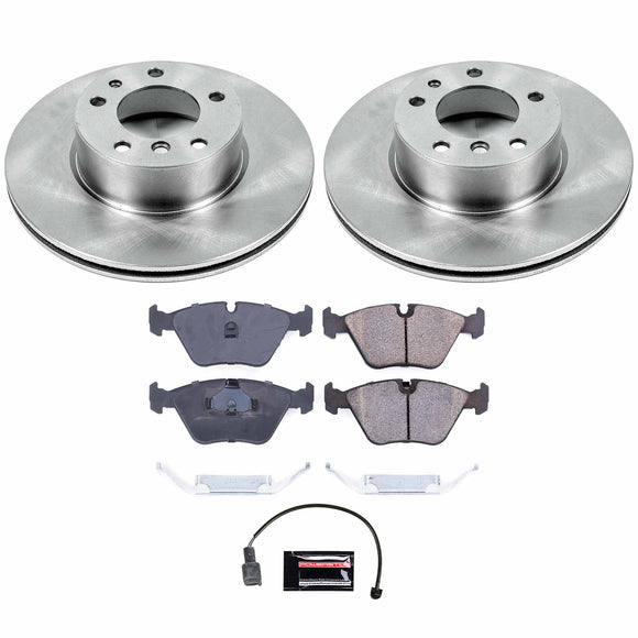 PowerStop OE Stock Replacement Low-Dust Ceramic Brake Pad and Rotor Kit