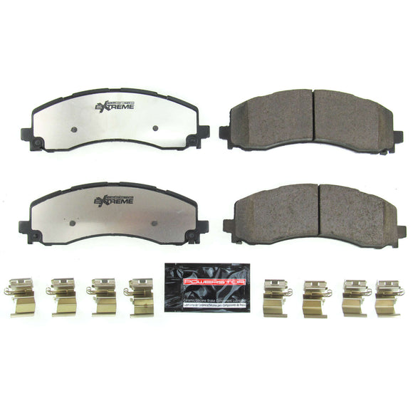 PowerStop Z36 Truck And Tow Carbon-Fiber Ceramic Brake Pads With Hardware