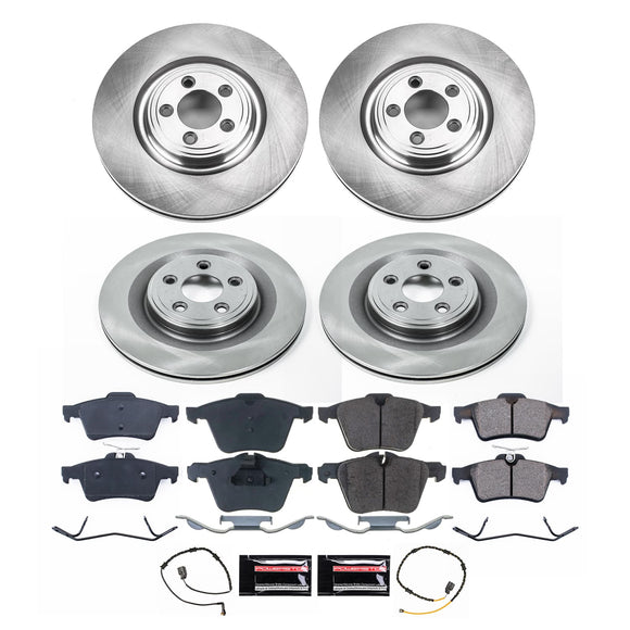 PowerStop OE Stock Replacement Low-Dust Ceramic Brake Pad and Rotor Kit