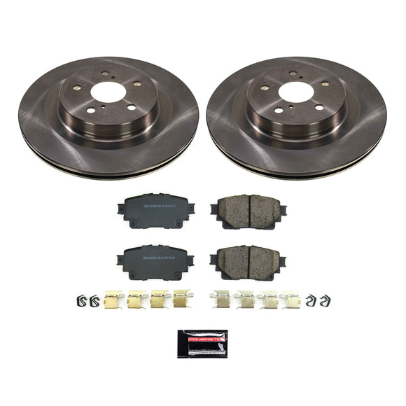 PowerStop OE Stock Replacement Low-Dust Ceramic Brake Pad and Rotor Kit