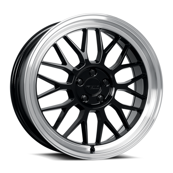 Katana KR06 Glossy Black Machined Lip 5x114.3 ET40 CB73.1 Wheel Rim