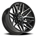 22X10 Vision 305 Rekluse Gloss Black Machined Face Wheel 8x180 ET-19 CB124.2