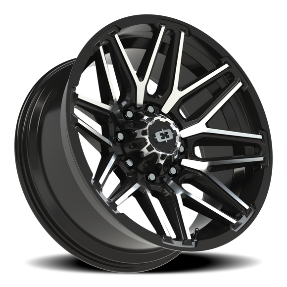 22X10 Vision 305 Rekluse Gloss Black Machined Face Wheel 8x180 ET-19 CB124.2