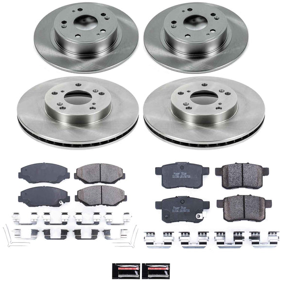 PowerStop OE Stock Replacement Low-Dust Ceramic Brake Pad and Rotor Kit