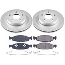 PowerStop Genuine Geomet Coated Rotor and Low-Dust Ceramic Brake Pad Kit