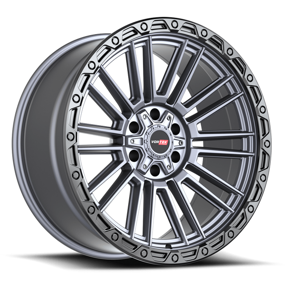 18x9 Vortek VRT-604 Zeus Matte Titanium Black Ring 5x127 ET-12 CB78.1 Wheel