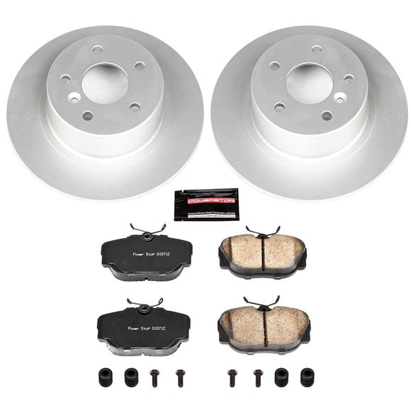 PowerStop Genuine Geomet Coated Rotor and Carbon-Fiber Ceramic Brake Pad Kit