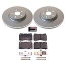 PowerStop Genuine Geomet Coated Rotor and Low-Dust Ceramic Brake Pad Kit