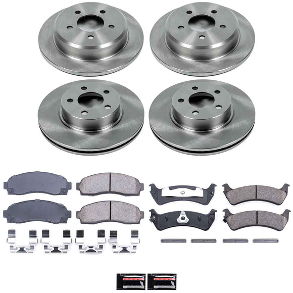 PowerStop OE Stock Replacement Low-Dust Ceramic Brake Pad and Rotor Kit