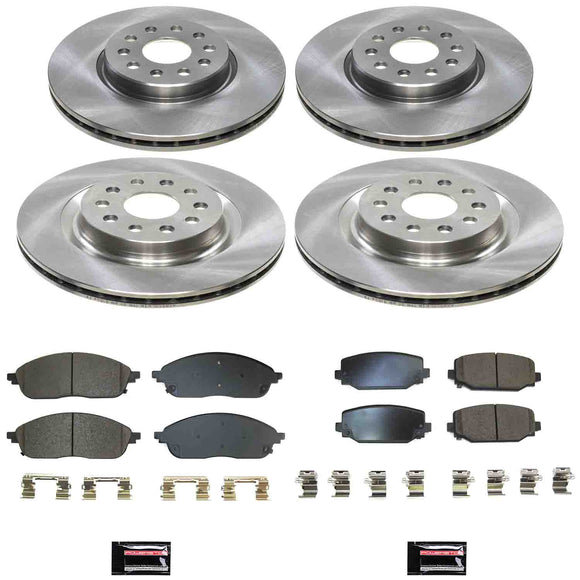 OE Stock Replacement Low-Dust Ceramic Brake Pad and Rotor Kit