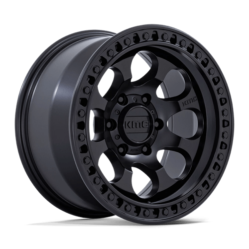 17X9 KMC KM550 Riot SBL Satin Black 6X139.7 6X5.5 ET-12 Wheel Rim