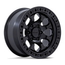 17X9 KMC KM550 Riot SBL Satin Black 6X139.7 6X5.5 ET-12 Wheel Rim