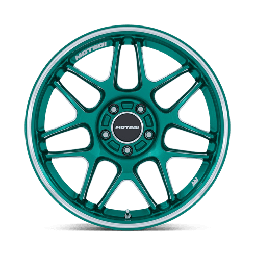 MOTEGI MR158 TSUBAKI 18x9.5 ET35 HOK-GRN MCH CB66.6 Wheel