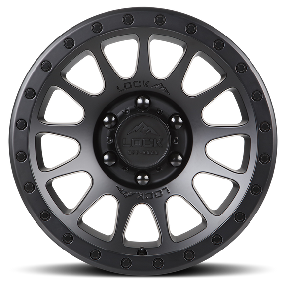 20x9 Lock Off-Road Yosemite Matte Black Ring 6x139.7 6x5.5 ET18 Wheel Rim